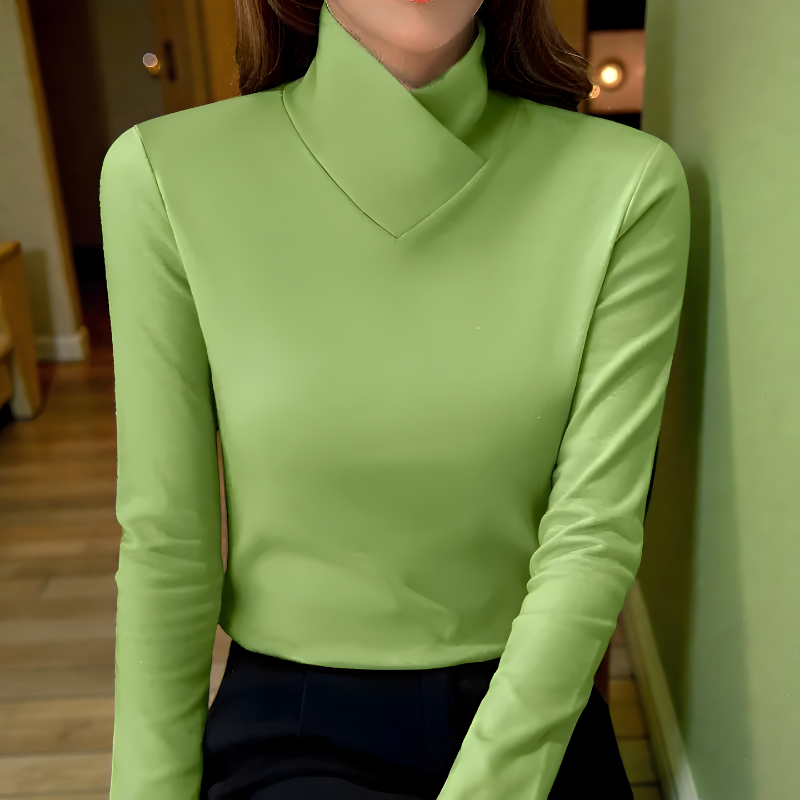 Mira™ | Elegante Minimal Lange Mouw Top