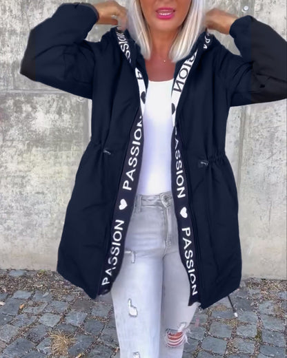 Leonie™ | Lange Jas Met Capuchon En Taillekoord 11