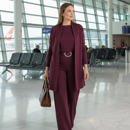Amira™ | Luxe & Comfortabele Driedelig Damespak