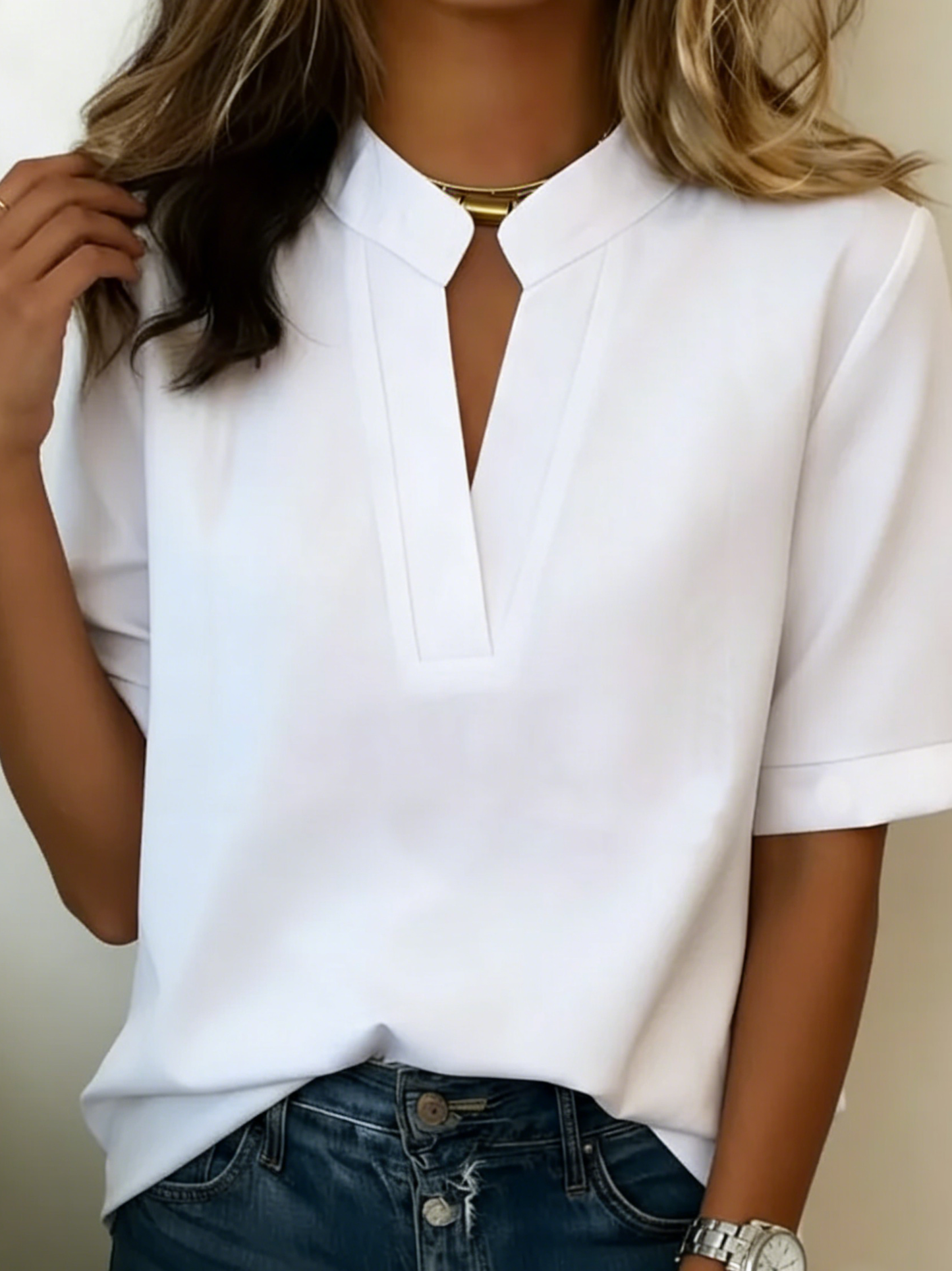 Elinor™ | Elegante V-Hals Blouse