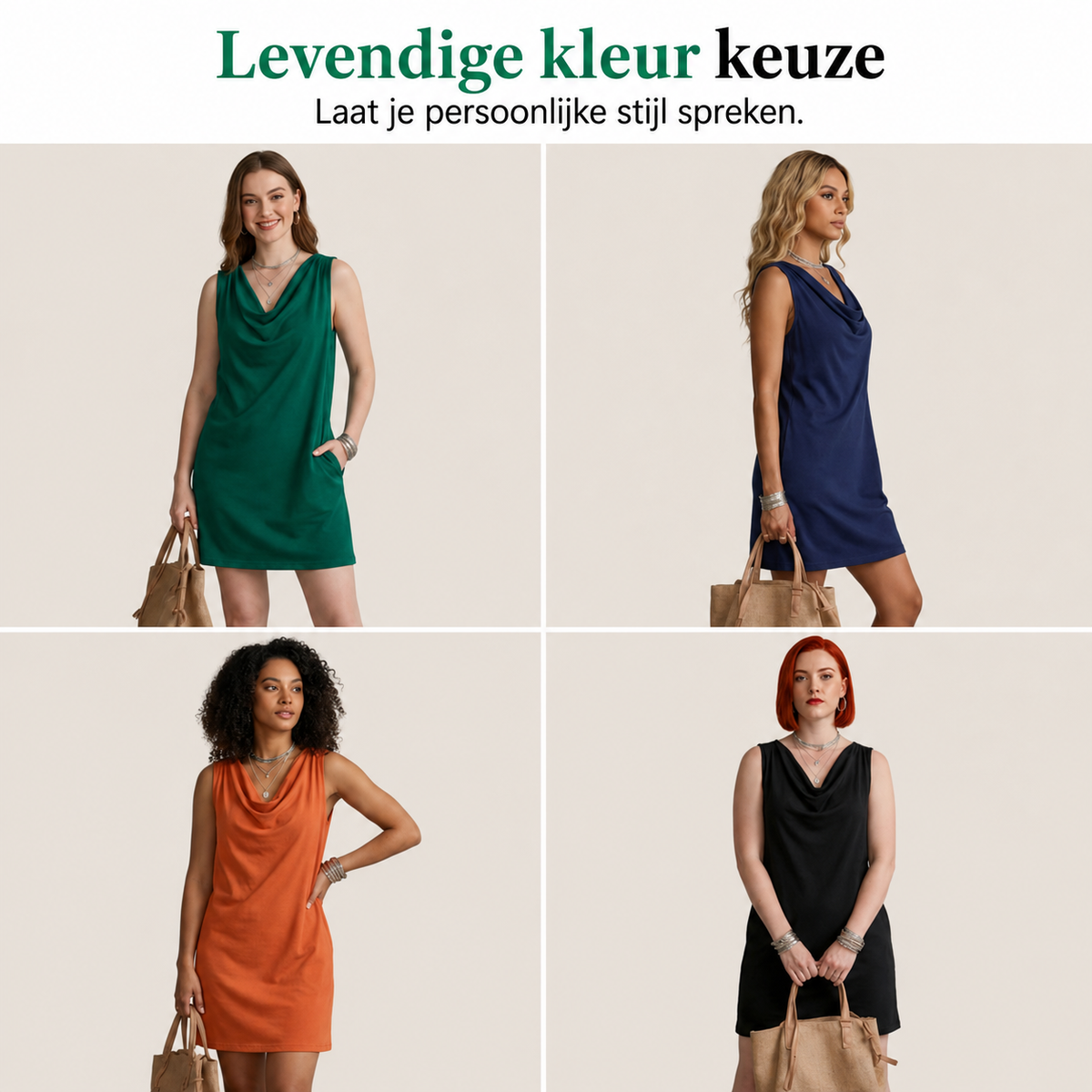Maribelle™ | Soepelvallende Mouwloze Jurk