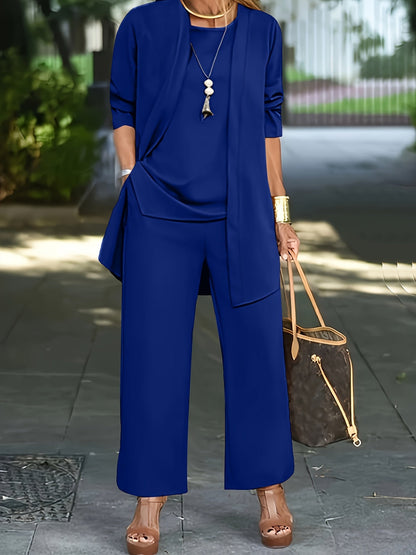 Cilla™ | Chique driedelige set in effen kleur 6