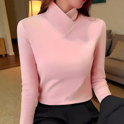 Mira™ | Elegante Minimal Lange Mouw Top