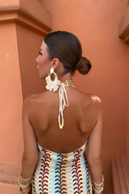 Solena™ | Boho maxi-jurk met open rug