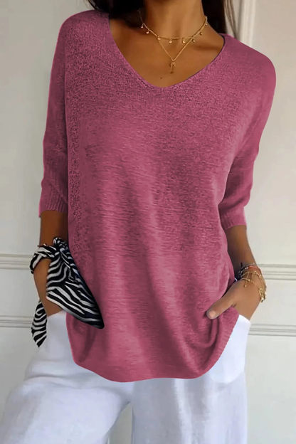 Leni™ | Casual Zachte V-Neck Top