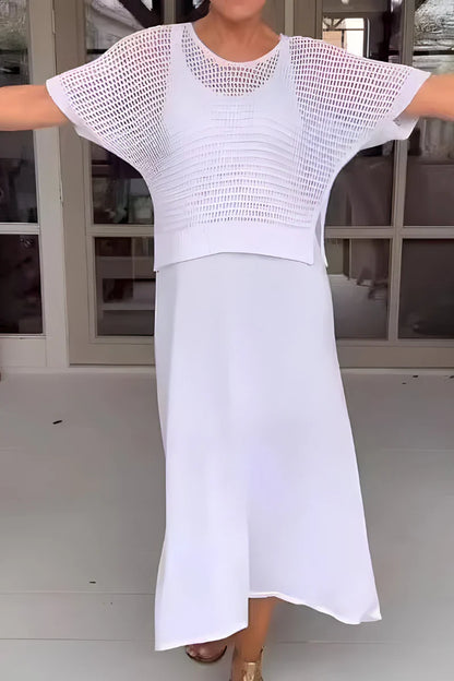 Lieke™ | Zomerse Jurk Met Gebreide Top