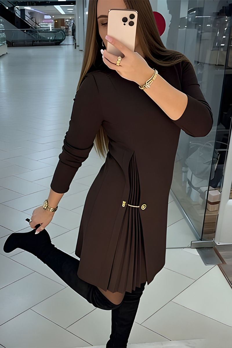 Cora™ | Elegante Geplooide Minijurk