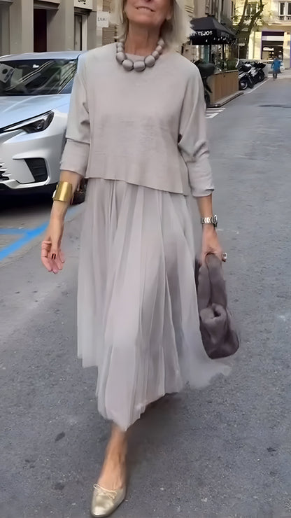Rosa™ | Elegante Gelaagde Midi Jurk