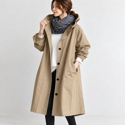 Wendy™ | Lange Trenchcoat Met Capuchon