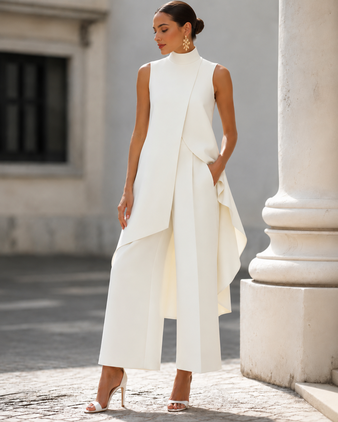 Sara™ | Elegante Jumpsuit Met Wijde Pijpen