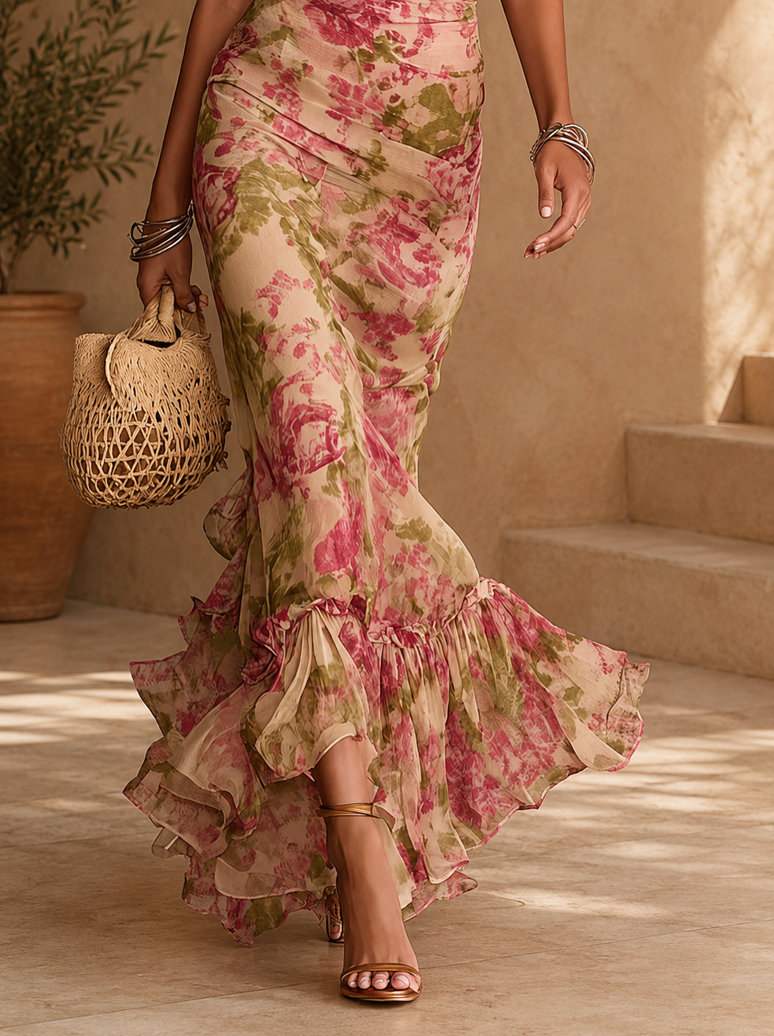Vera™ | Elegante Bloemen Maxi Jurk