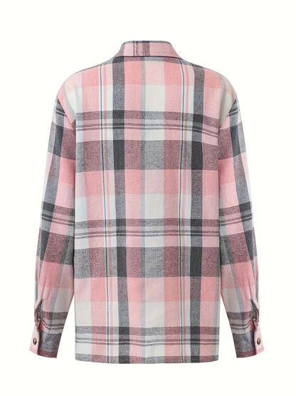 Sanne™ | Relaxte Lange Geruite Blouse 6