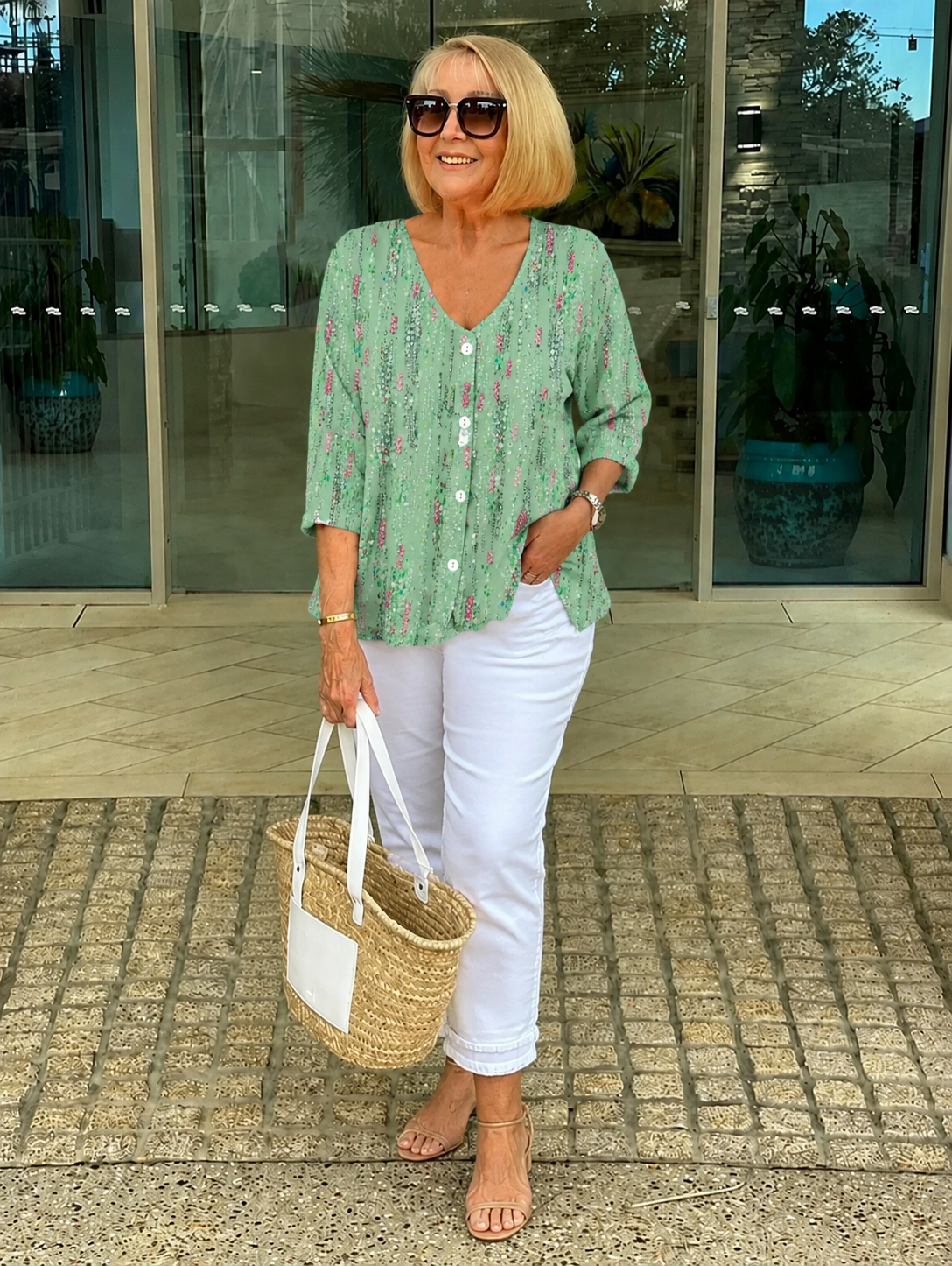 Elanna™ | Buikbedekkende Bloemen Blouse