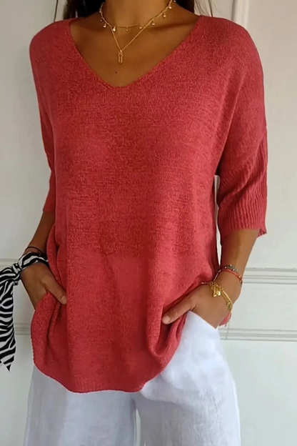 Leni™ | Casual Zachte V-Neck Top