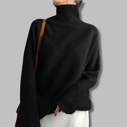 Astrid™ | Zachte coltrui met ruitpatroon 14