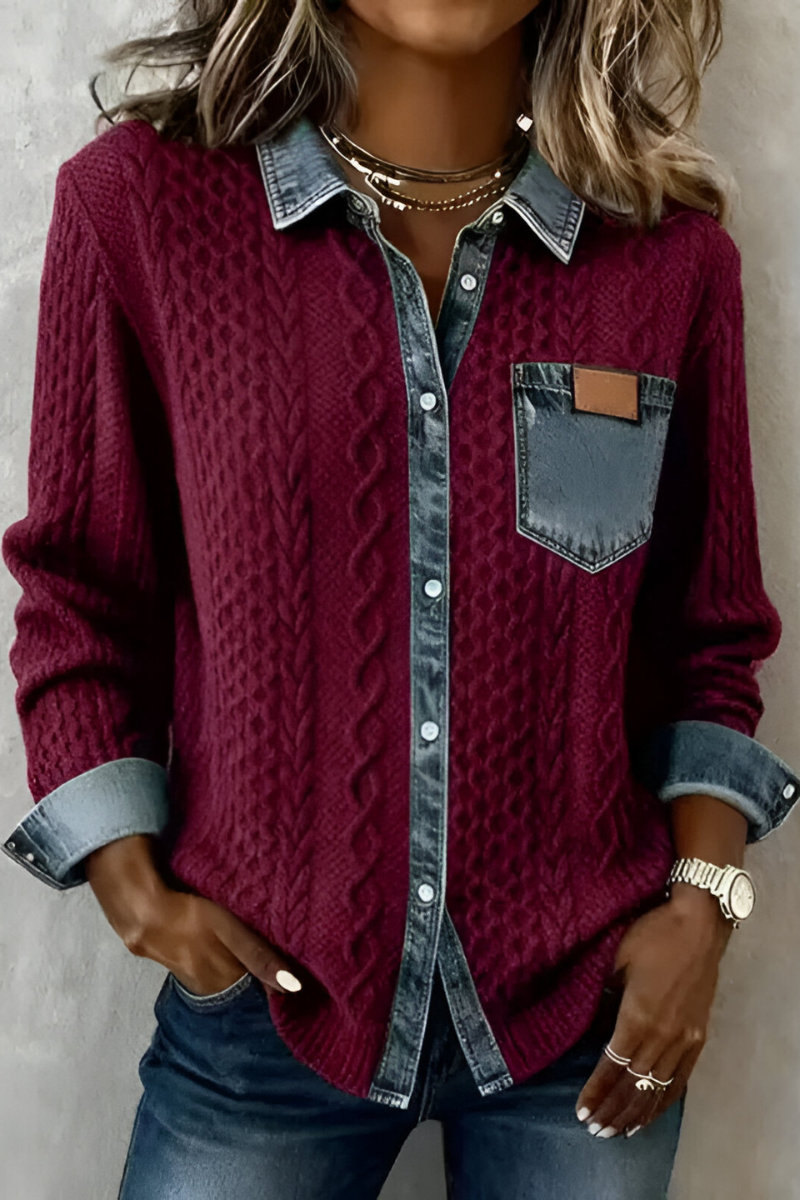 Selo™ | Comfortabele Denim Blouse