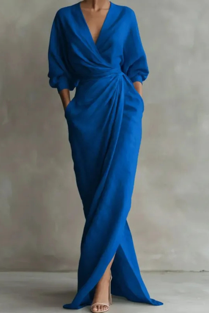 Nina™ | Stijlvolle Wikkel Maxi Jurk