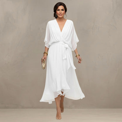Marta™ | Elegante Chiffon Midi Jurk