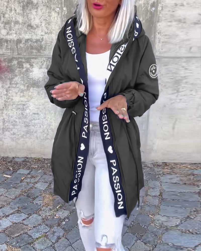 Leonie™ | Lange Jas Met Capuchon En Taillekoord 13