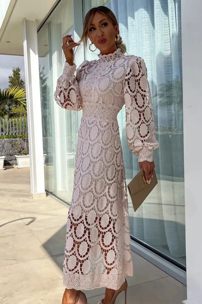 Vira™ | Elegante Kanten Midi Jurk