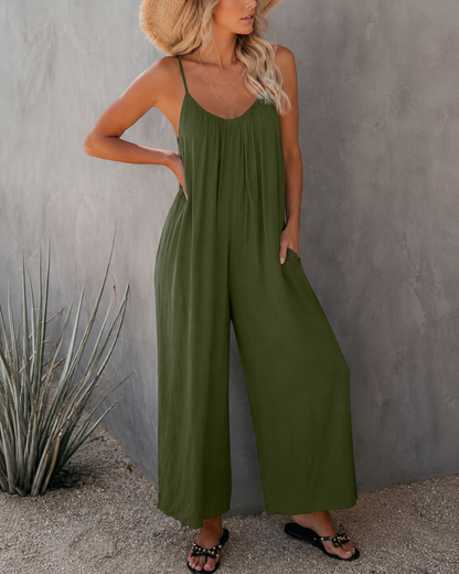 Léa™ | Minimalistische Linnen Jumpsuit
