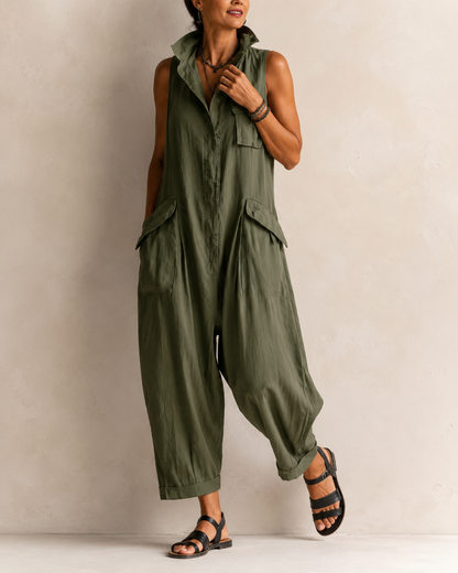 Simone™ | Mouwloze Jumpsuit