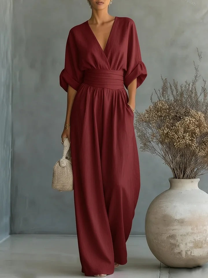 Georgina™ | Elegante Jumpsuit Met V Hals