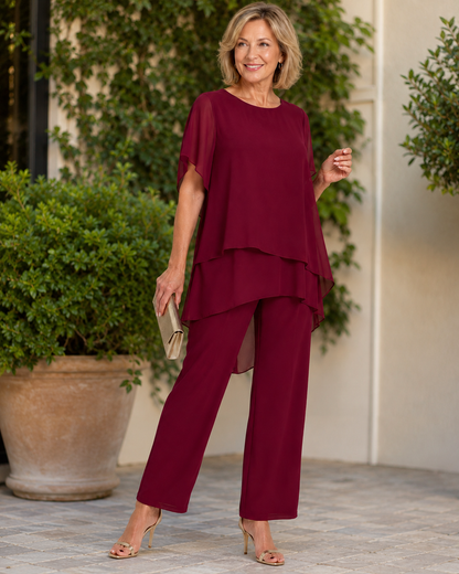 Patricia™ | Elegante 2-Delige Set Met Wijde Pijpen