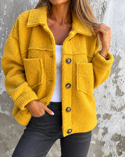 Isabelle™ | Zachte Teddy Jas Met Knopen