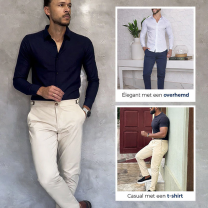Milo™ | Stijlvolle aansluitende casual broek