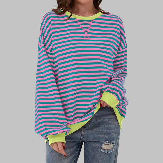 Juna™ | Casual gestreepte relaxte sweater
