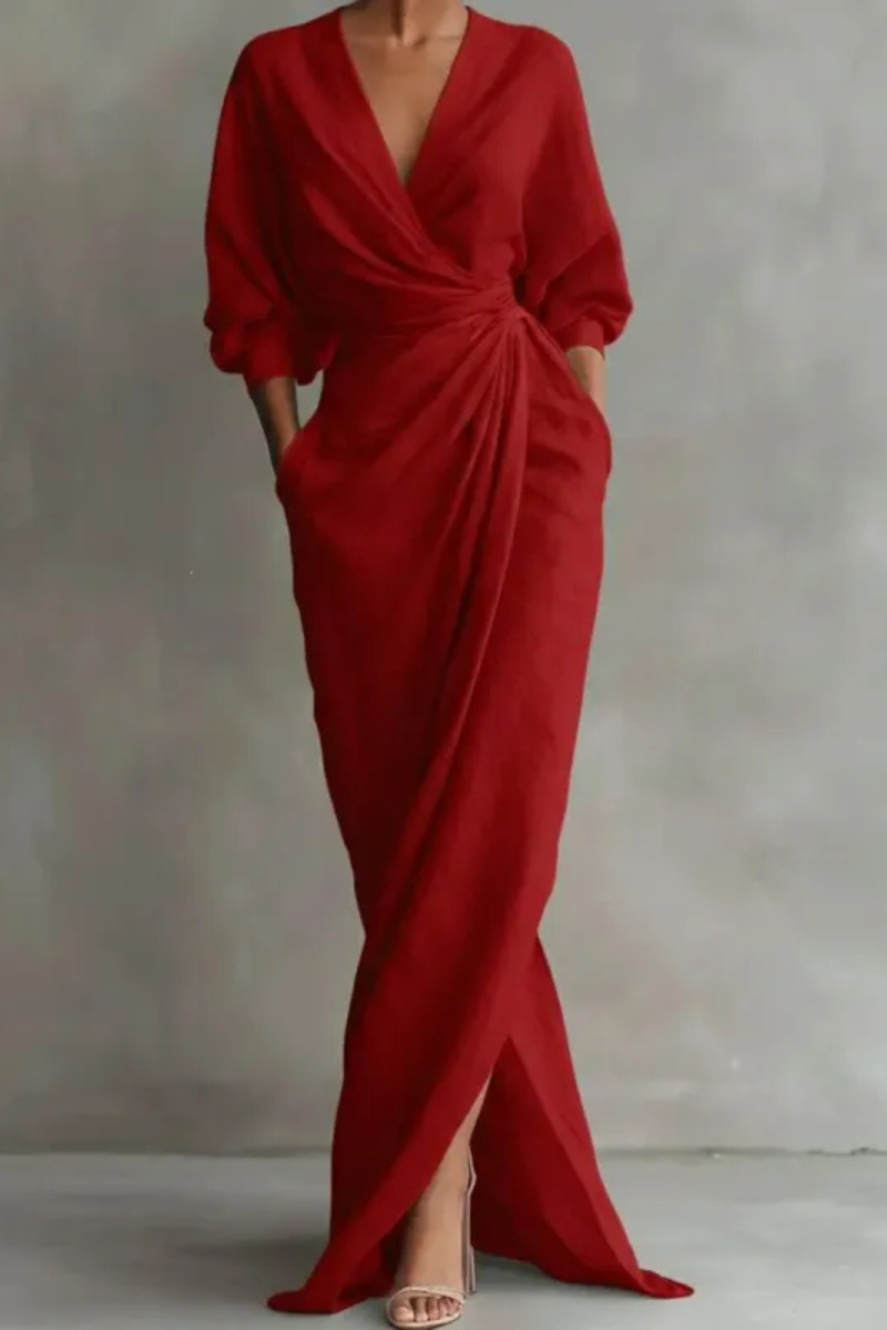Nina™ | Stijlvolle Wikkel Maxi Jurk