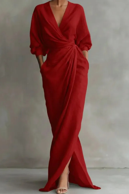 Nina™ | Stijlvolle Wikkel Maxi Jurk