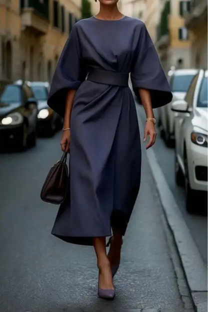 Mira™ | Elegante Midi Jurk Met Riem