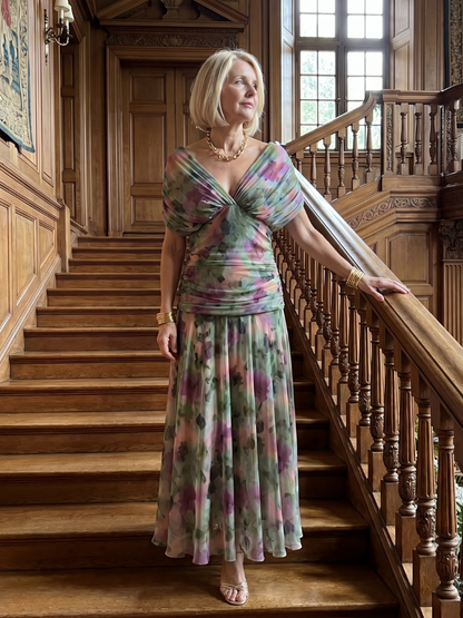 Evelina™ | Elegante Buikcamouflerende Maxi Jurk