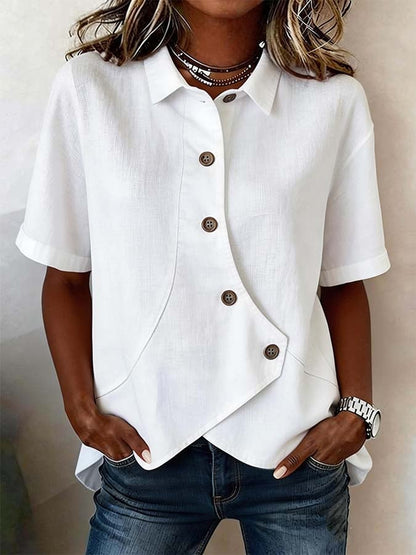 Mila™ | Comfortabele Korte Mouw Blouse