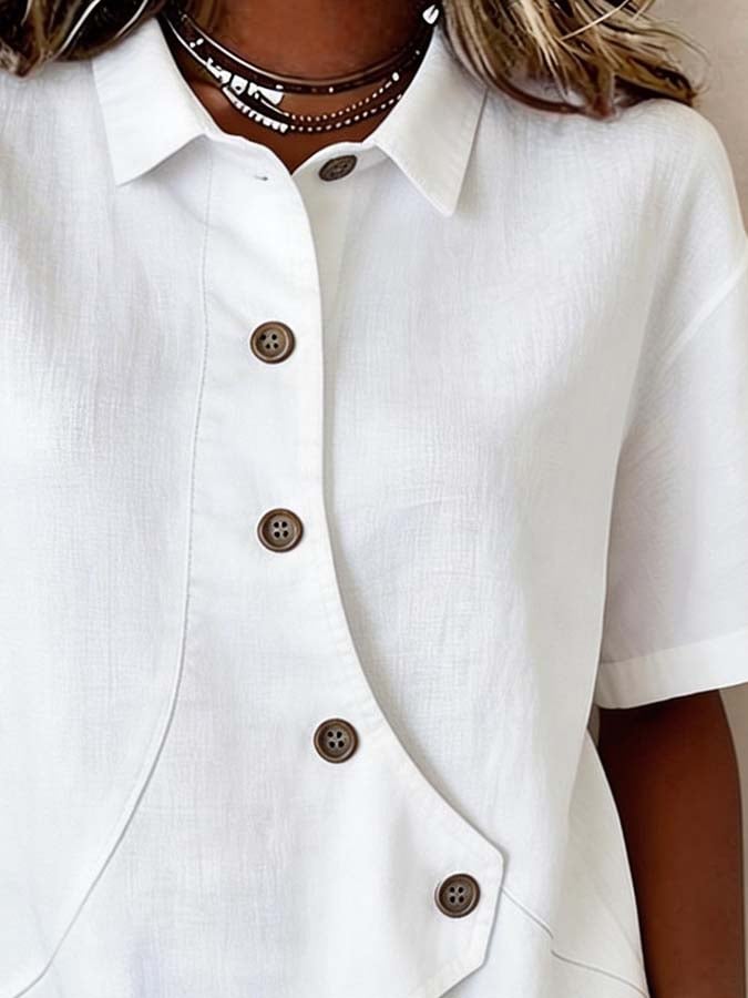 Mila™ | Comfortabele Korte Mouw Blouse