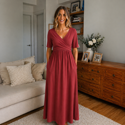 Zeno™ | Elegante Wikkel Maxi Jurk