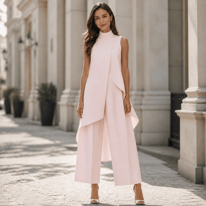 Leni™ | Elegante Mouwloze Set Met Wijde Broek 5