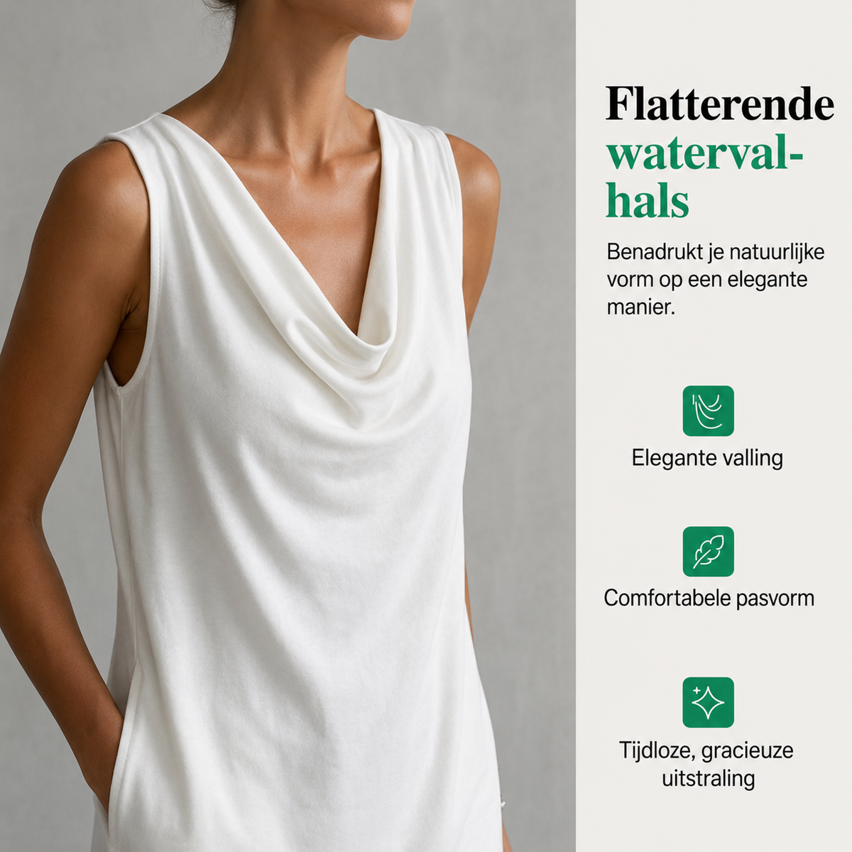 Maribelle™ | Soepelvallende Mouwloze Jurk