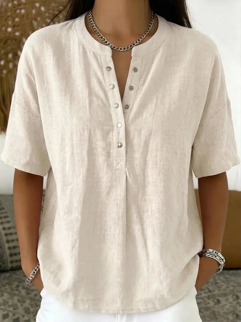 Mies™ | Luchtige Linnen Zomer Blouse 1+1 GRATIS