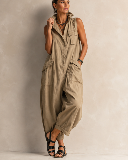 Simone™ | Mouwloze Jumpsuit