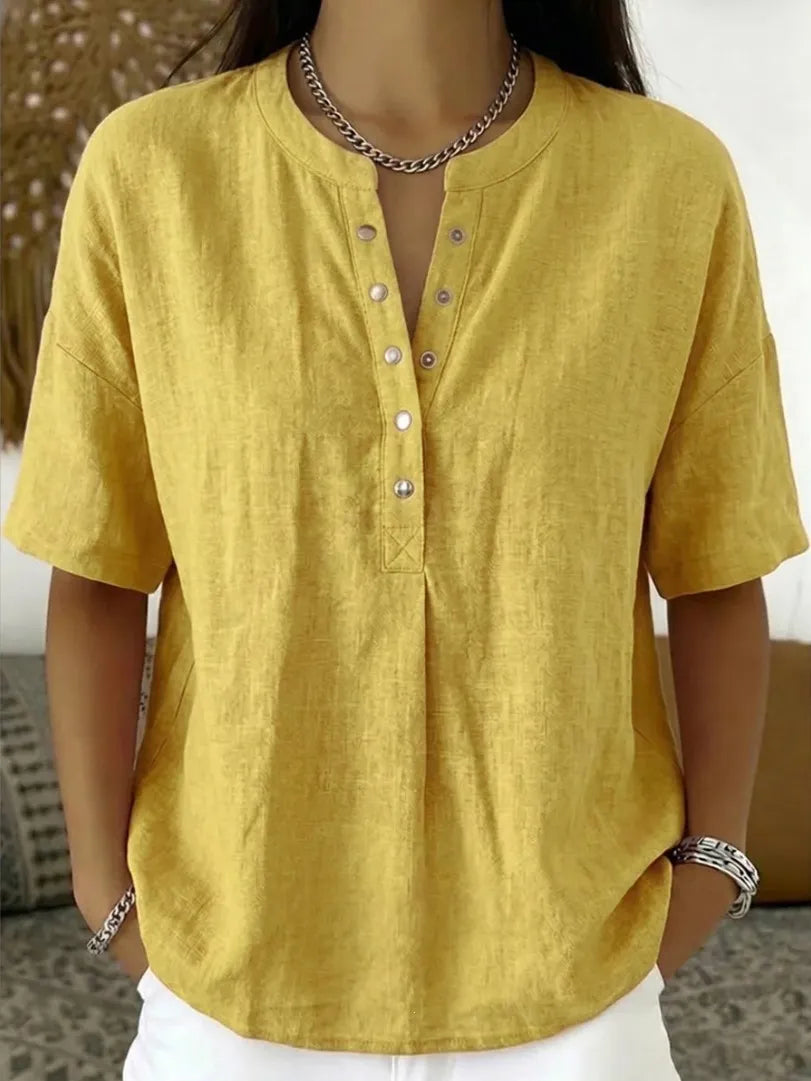 Mies™ | Luchtige Linnen Zomer Blouse 1+1 GRATIS