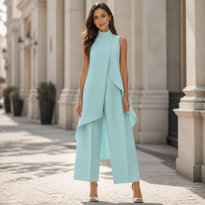 Leni™ | Elegante Mouwloze Set Met Wijde Broek 10
