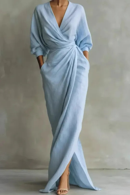 Nina™ | Stijlvolle Wikkel Maxi Jurk