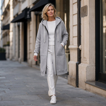Esmee™ | Lange Fleece Jas Met Capuchon En Rits