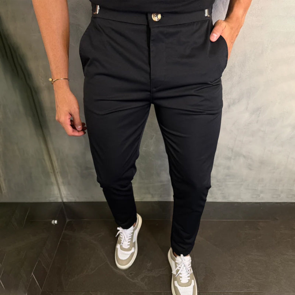 Milo™ | Stijlvolle aansluitende casual broek