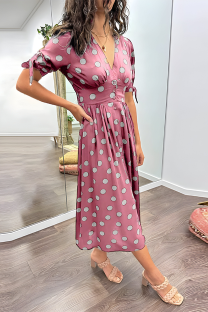 Noria™ | Elegante stippenjurk