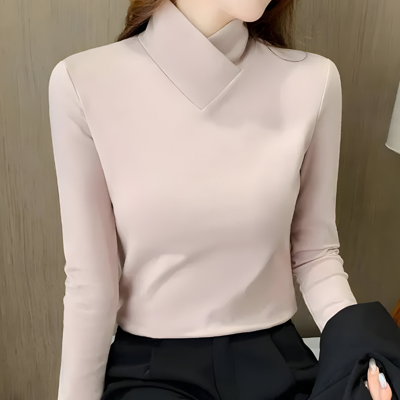 Mira™ | Elegante Minimal Lange Mouw Top