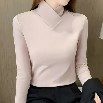 Mira™ | Elegante Minimal Lange Mouw Top